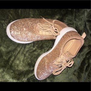 Gold Glitter Shoes